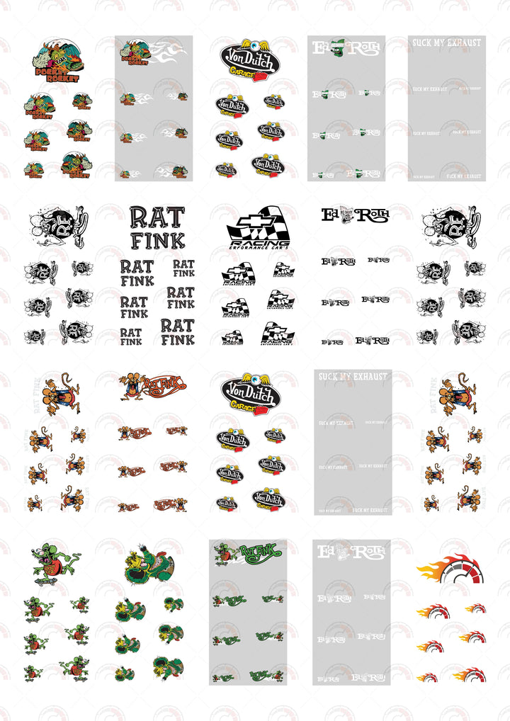 Pocket Rocket model Car Decals