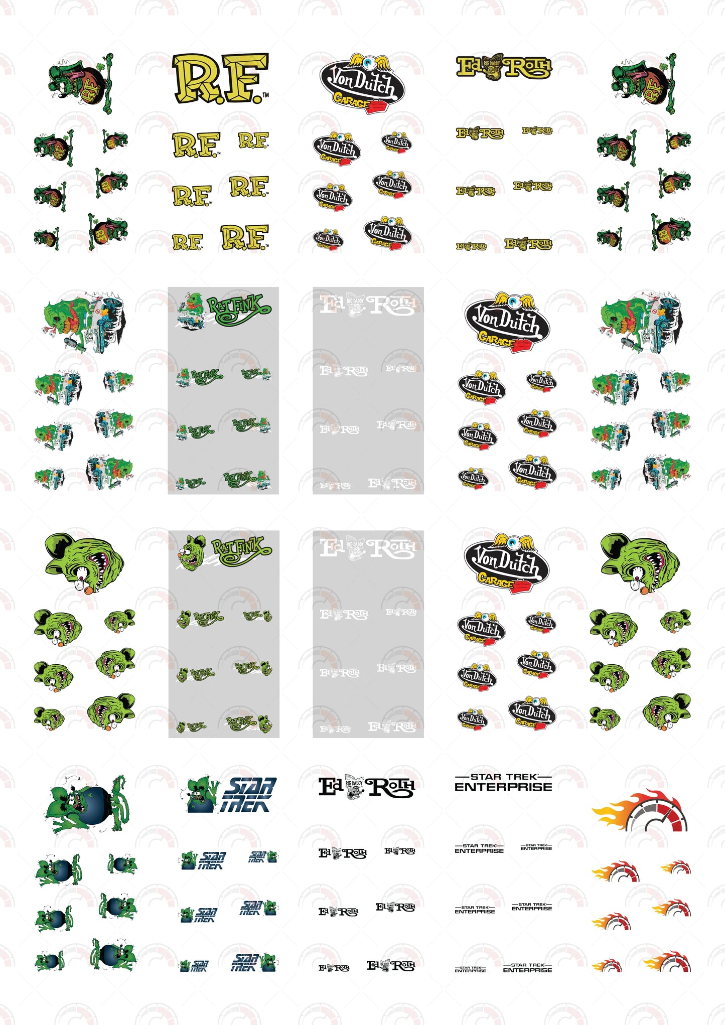 Stinky Rat Fink Toy car Decals