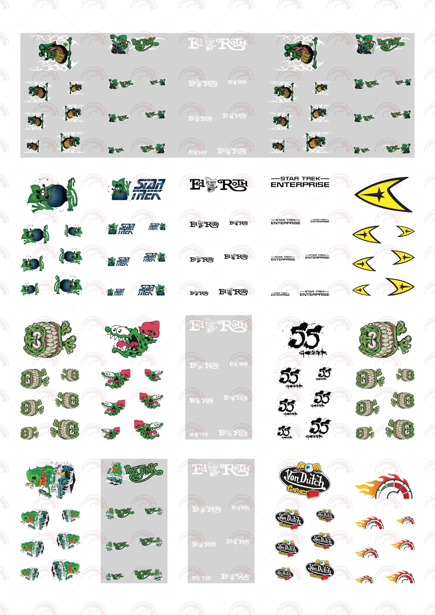 Stinky Fink Toy car Decals