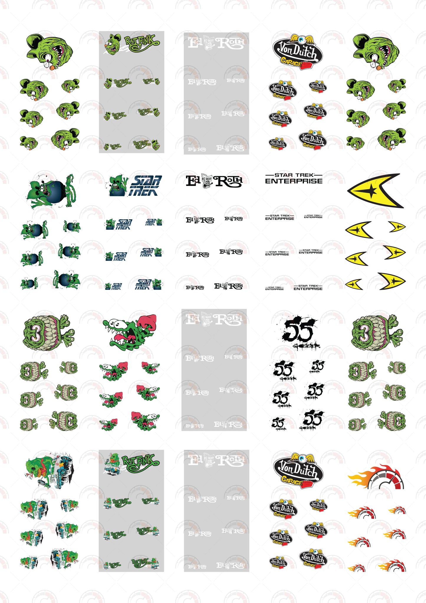 Slug Face model Car Decals