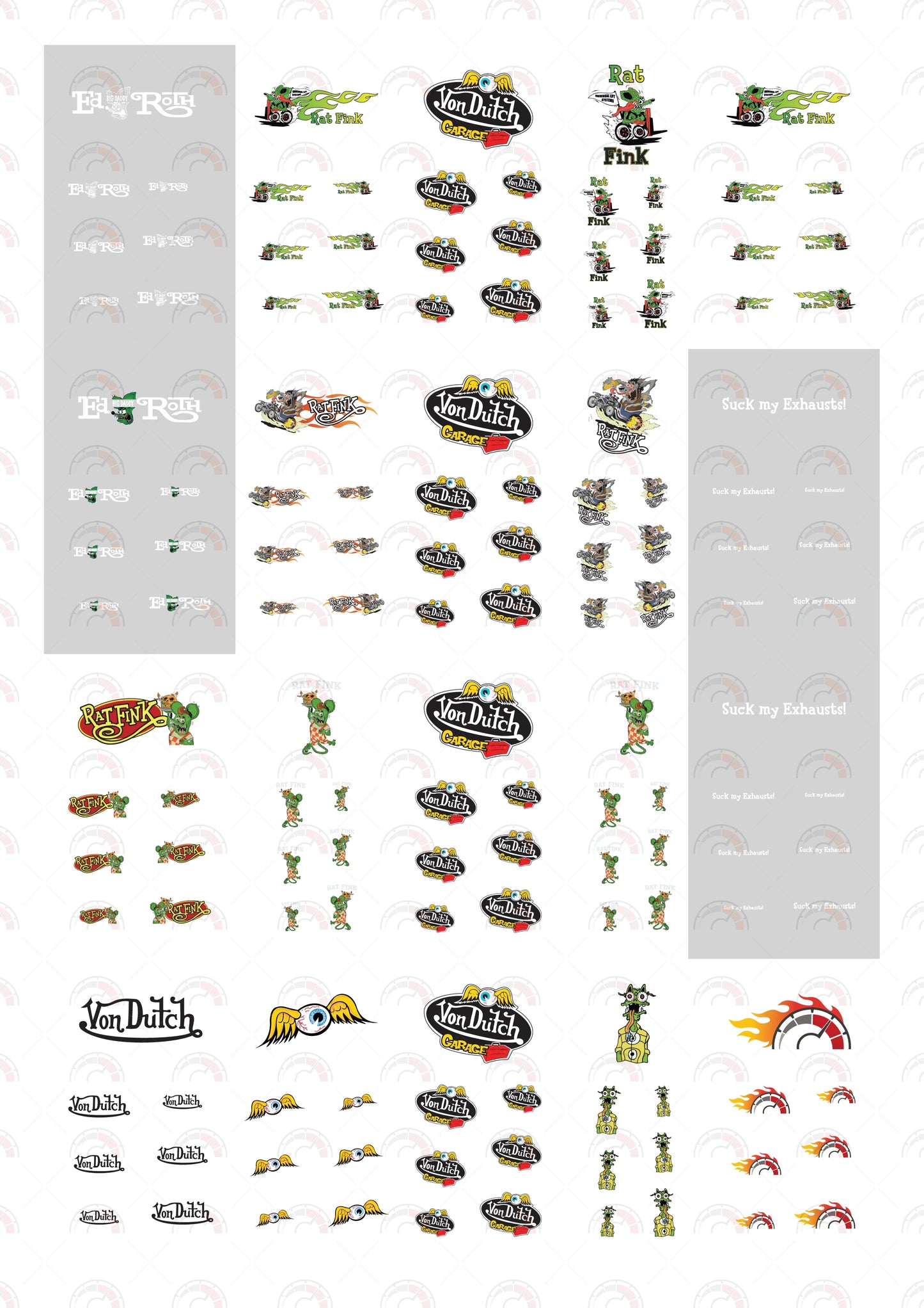 Universal Lift Fink Custom Model Car Decals