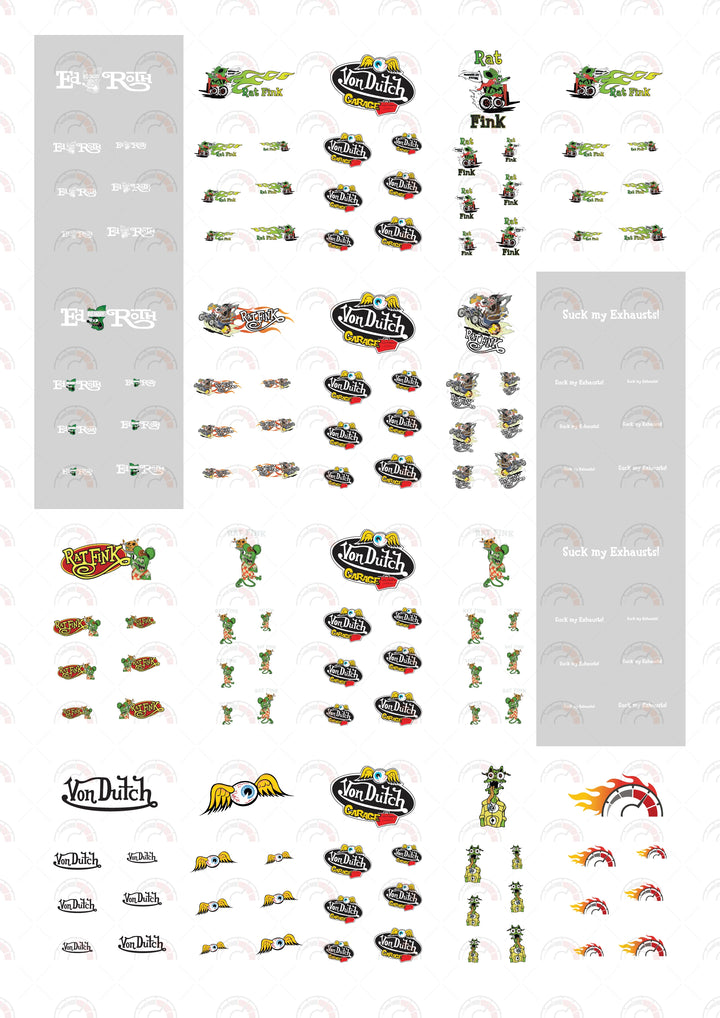 Universal Lift Fink Custom Model Car Decals