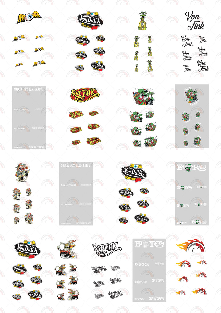 Von Fink Toy car Decals