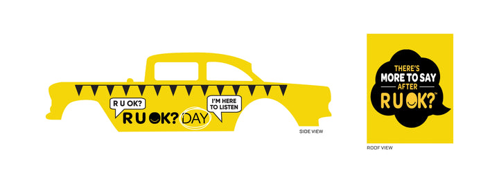 R U OK Design Toy Car Sticker
