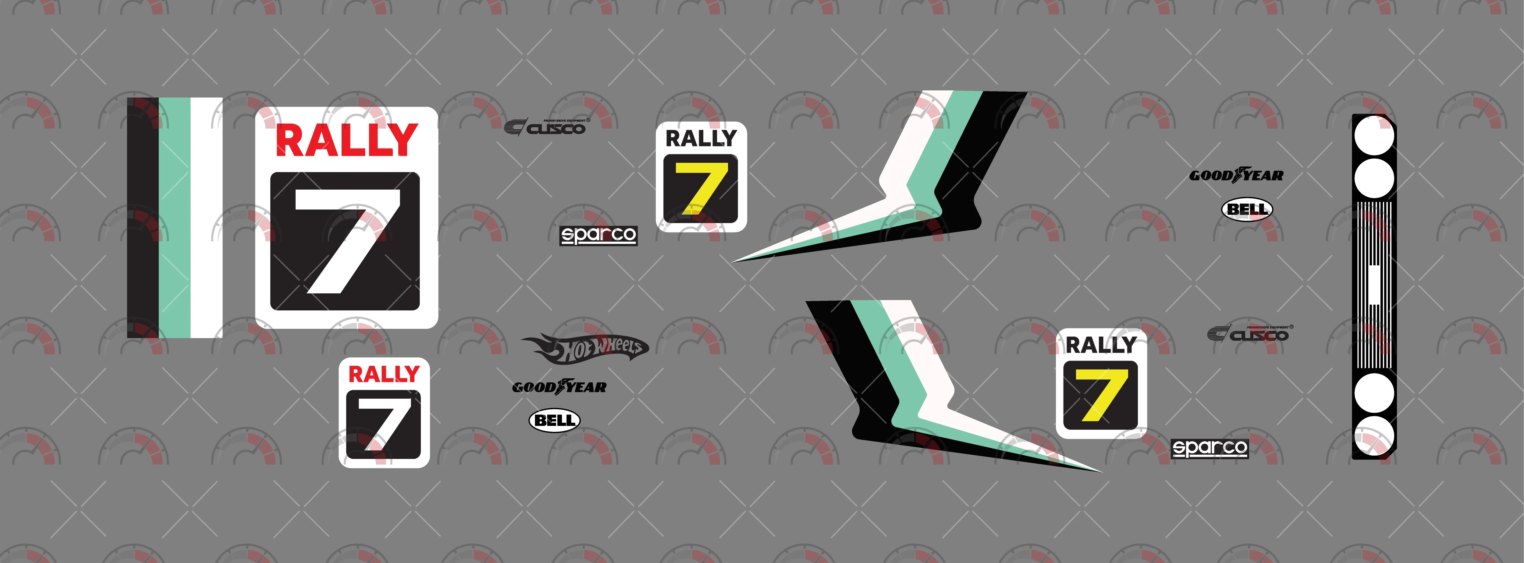 Rally 07 02 model Car Decals