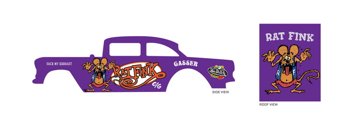 Rat Fink Orange Toy car Decals