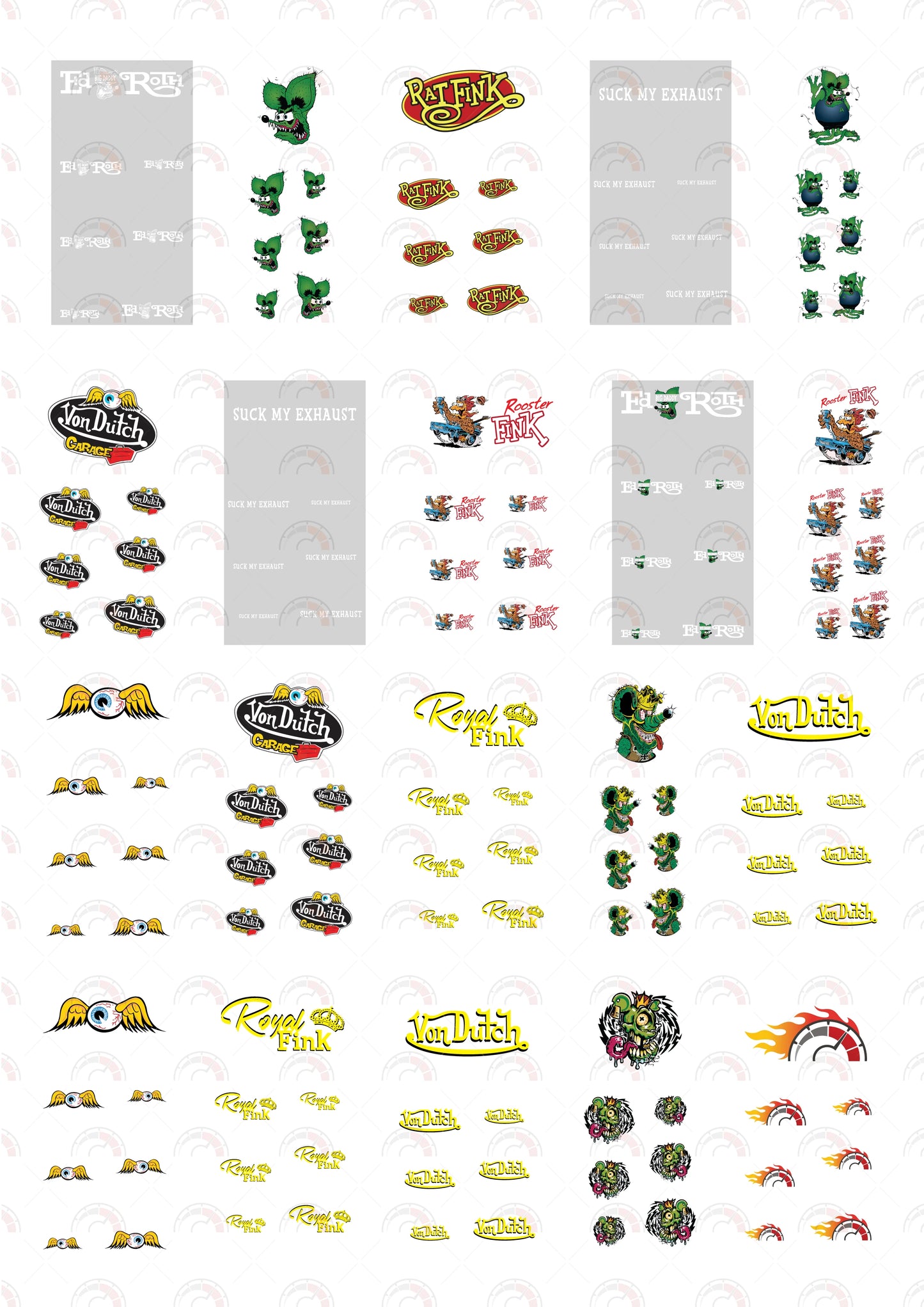 Rat Fink Spock model Car Decals