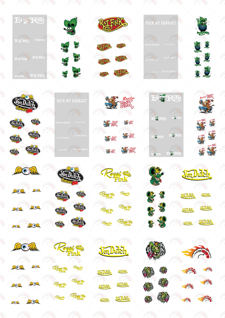 Rat Fink Spock model Car Decals