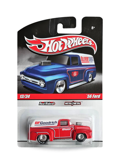 Hot Wheels Delivery Slick Rides 2010 Ford '56 Panel 1:64 – Red & White