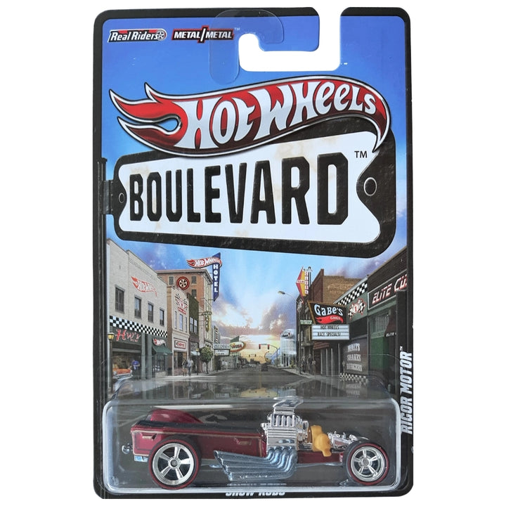 Hot Wheels 1:64 Rigor Motor Metalflake Red w/ Black Top
