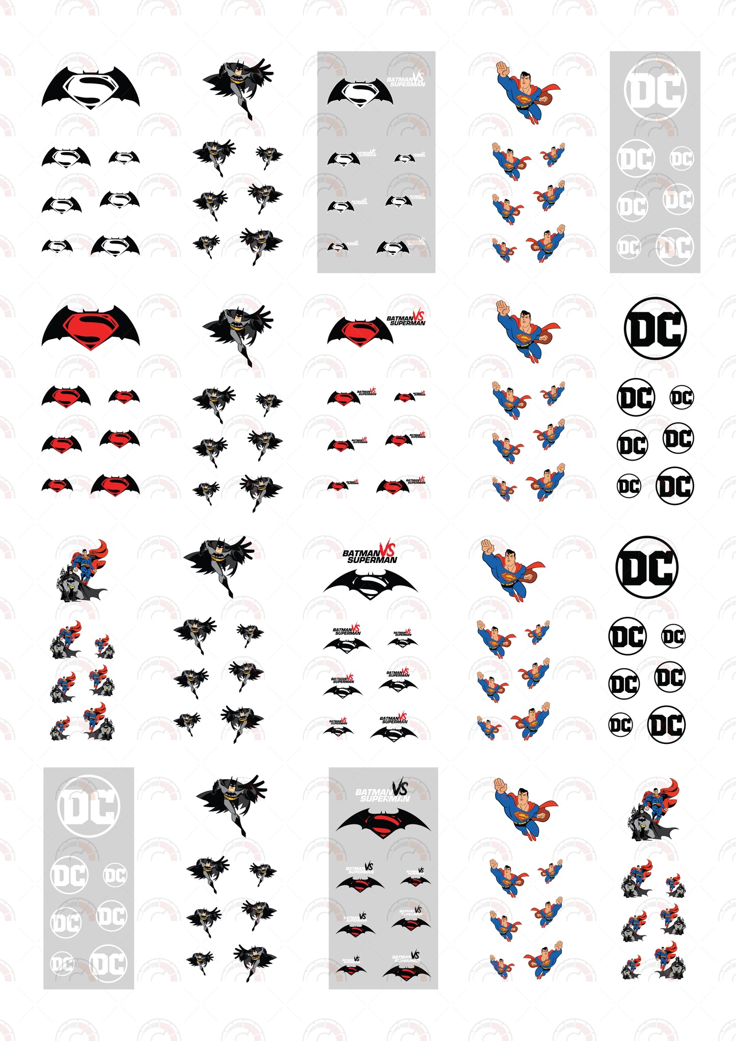 Batman vs Superman Logo 04 Custom Car Decals