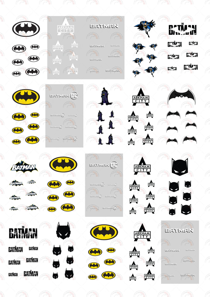 Bat Logo B&W Toy Car Sticker Design