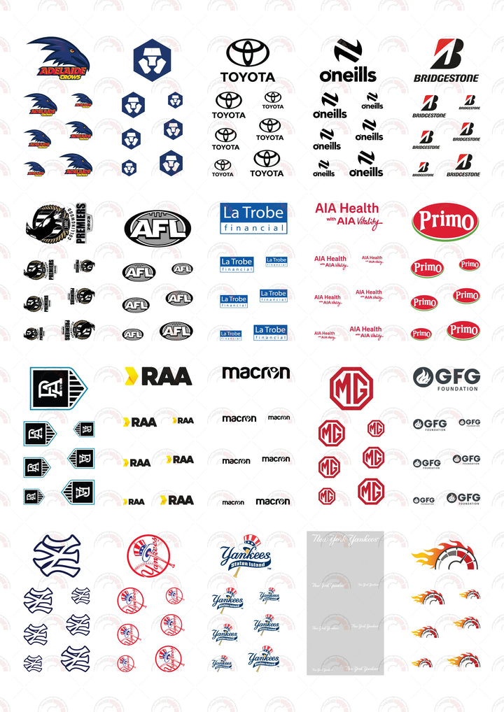Adelaide Crows Toy car Decals