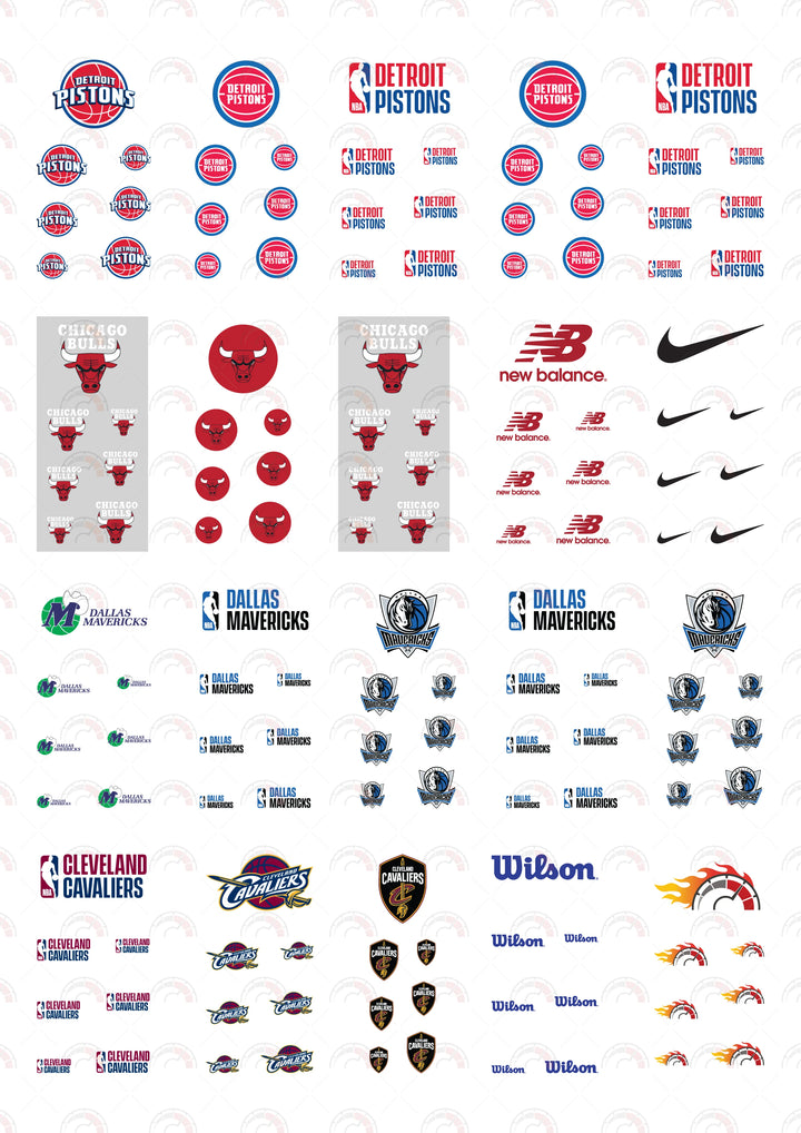 Detroit Pistons Custom Model Car Decals