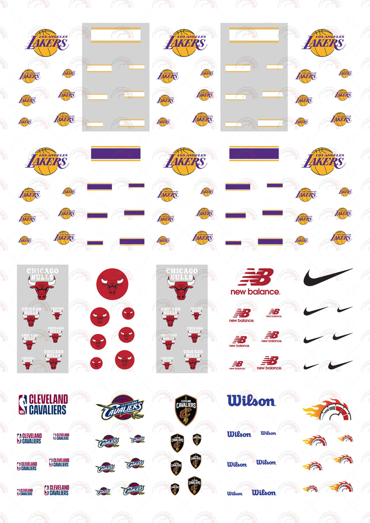 Los Angeles Lakers 04 A Toy Car Sticker Design