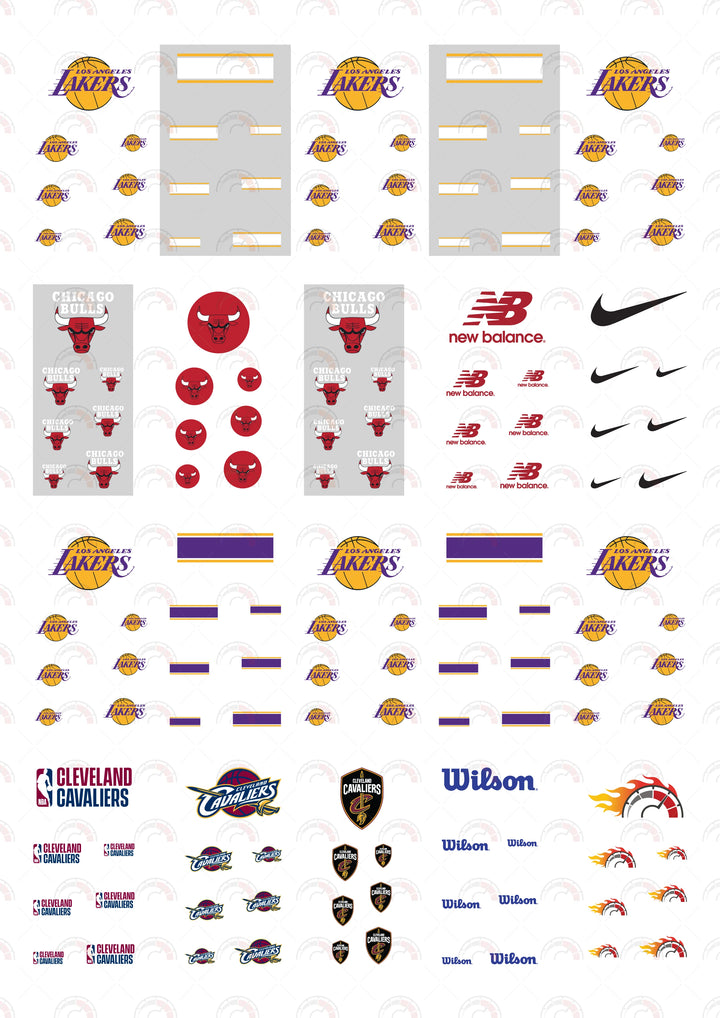 Los Angeles Lakers 04 B Toy Car Sticker