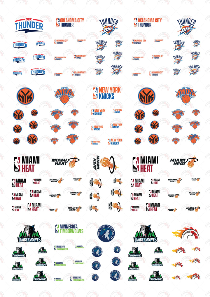 Oklahoma City Thunder Toy car Decals