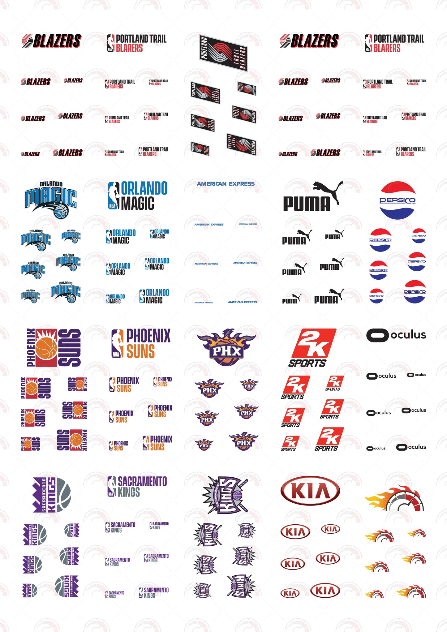 Portland Trail Blazers Toy car Decals