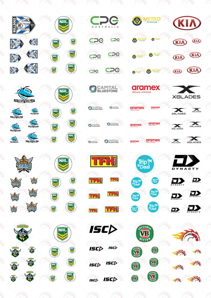 Canterbury Bankstown Bulldogs model Car Decals