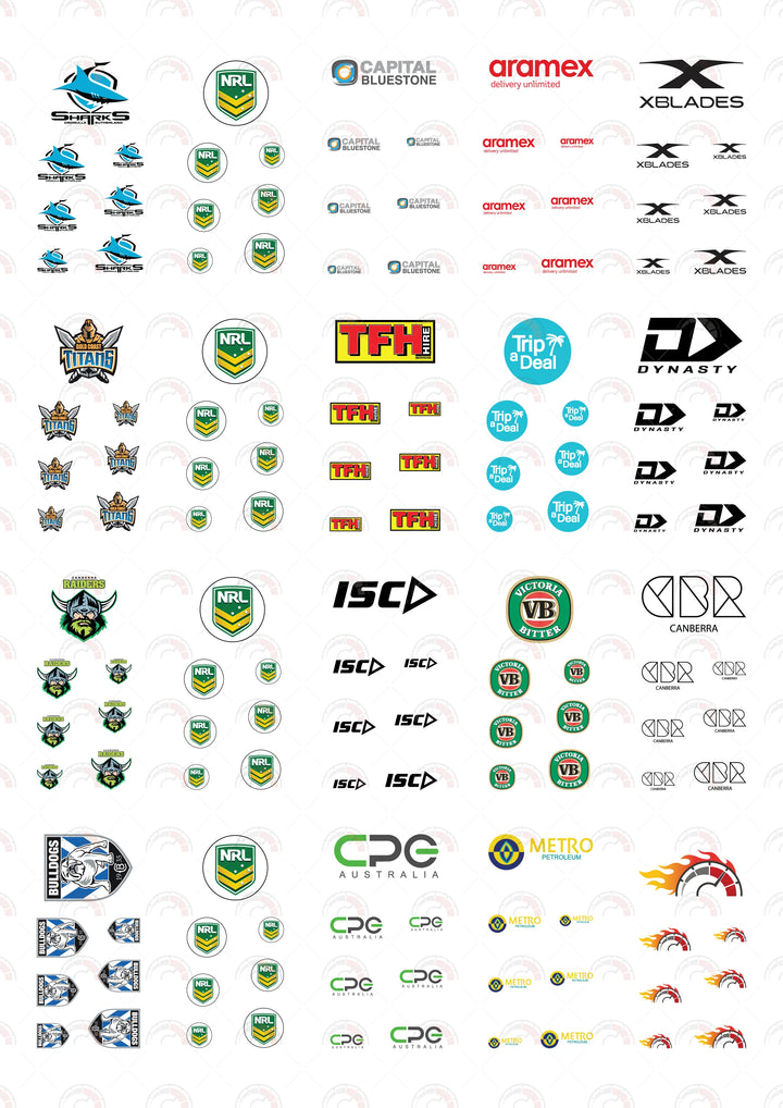 Cronulla Sutherland Sharks model Car Decals
