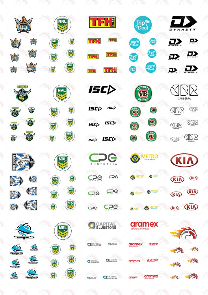 Gold Coast Titans model Car Decals