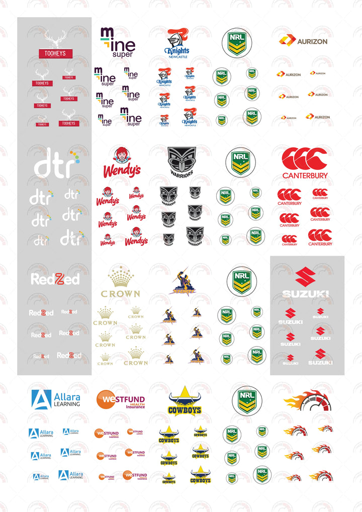 Newcastle Knights Toy car Decals