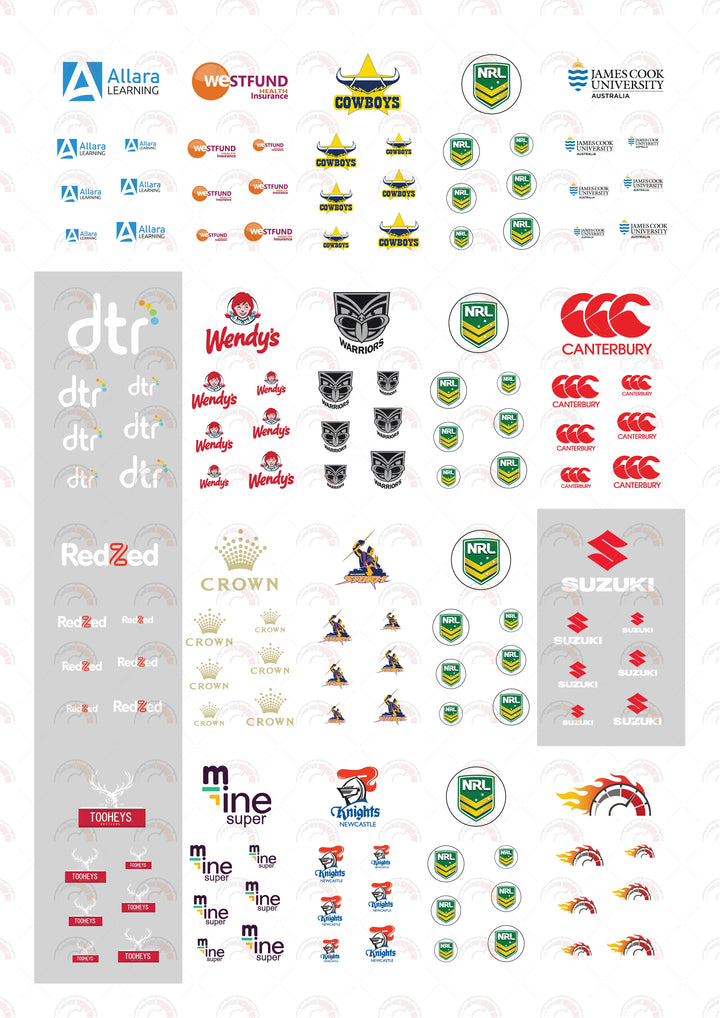 North Queensland Cowboys Toy car Decals