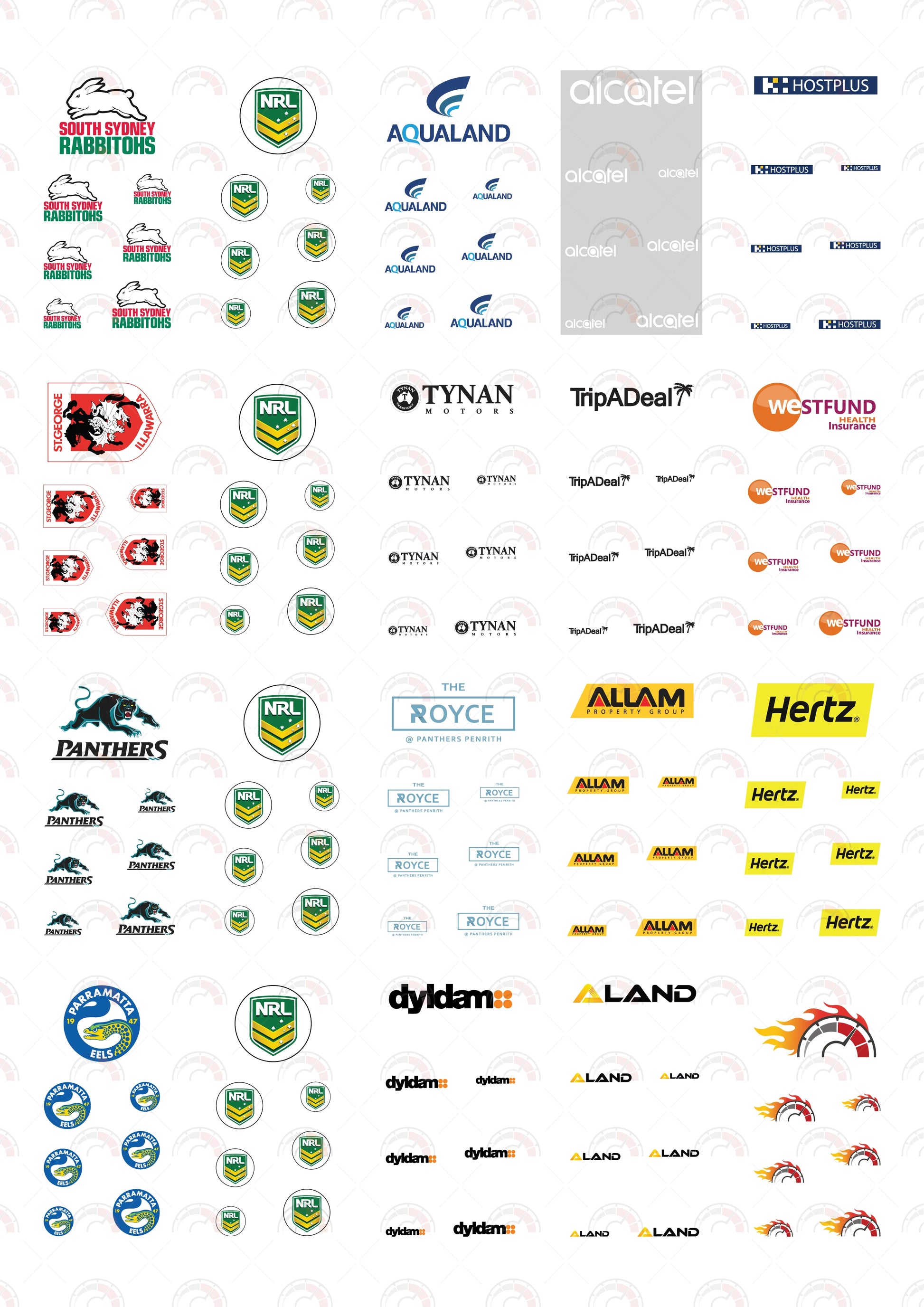 South Sydney Rabbitohs Toy car Decals