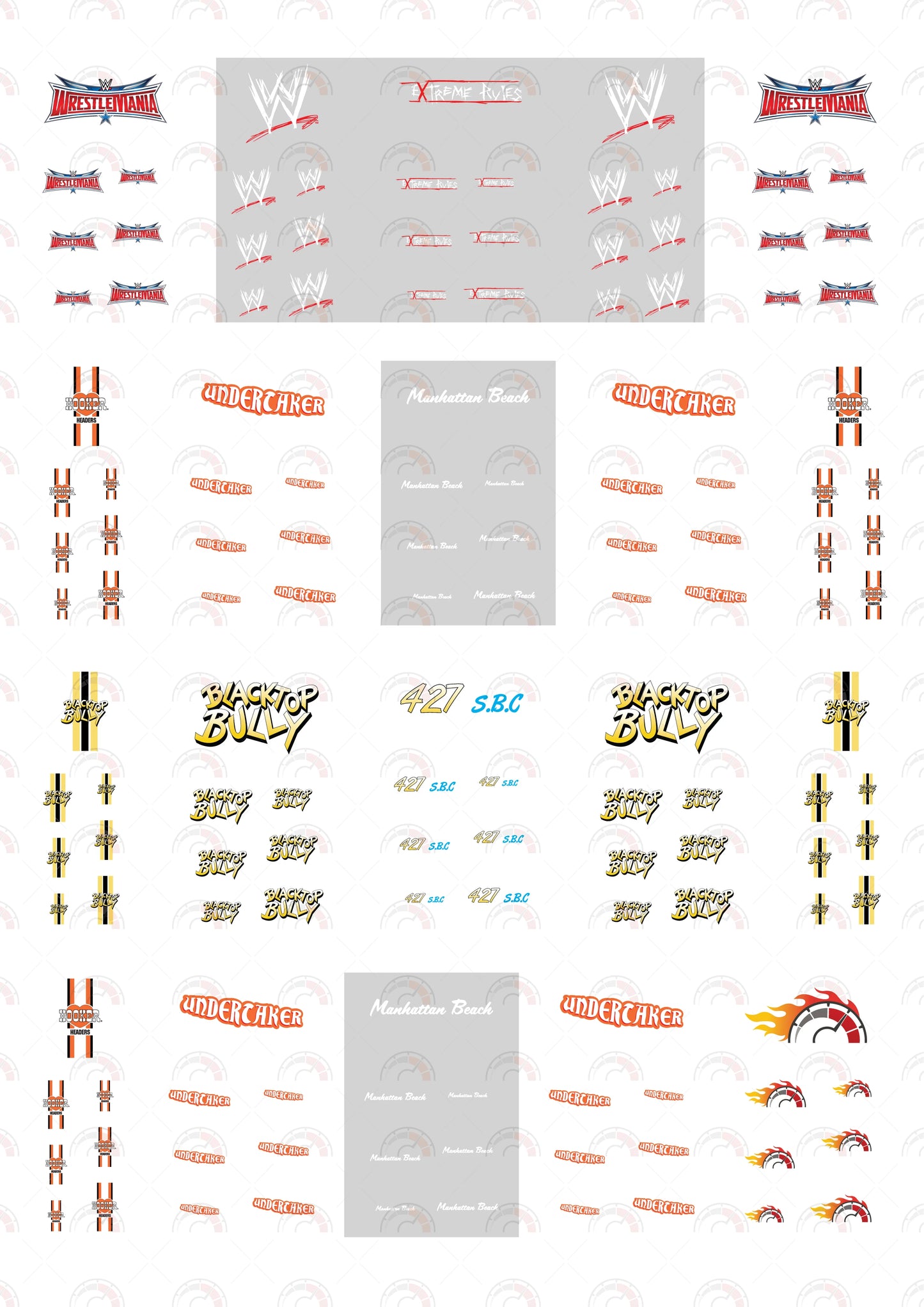 WWE Wrestle Mania Custom Car Decals