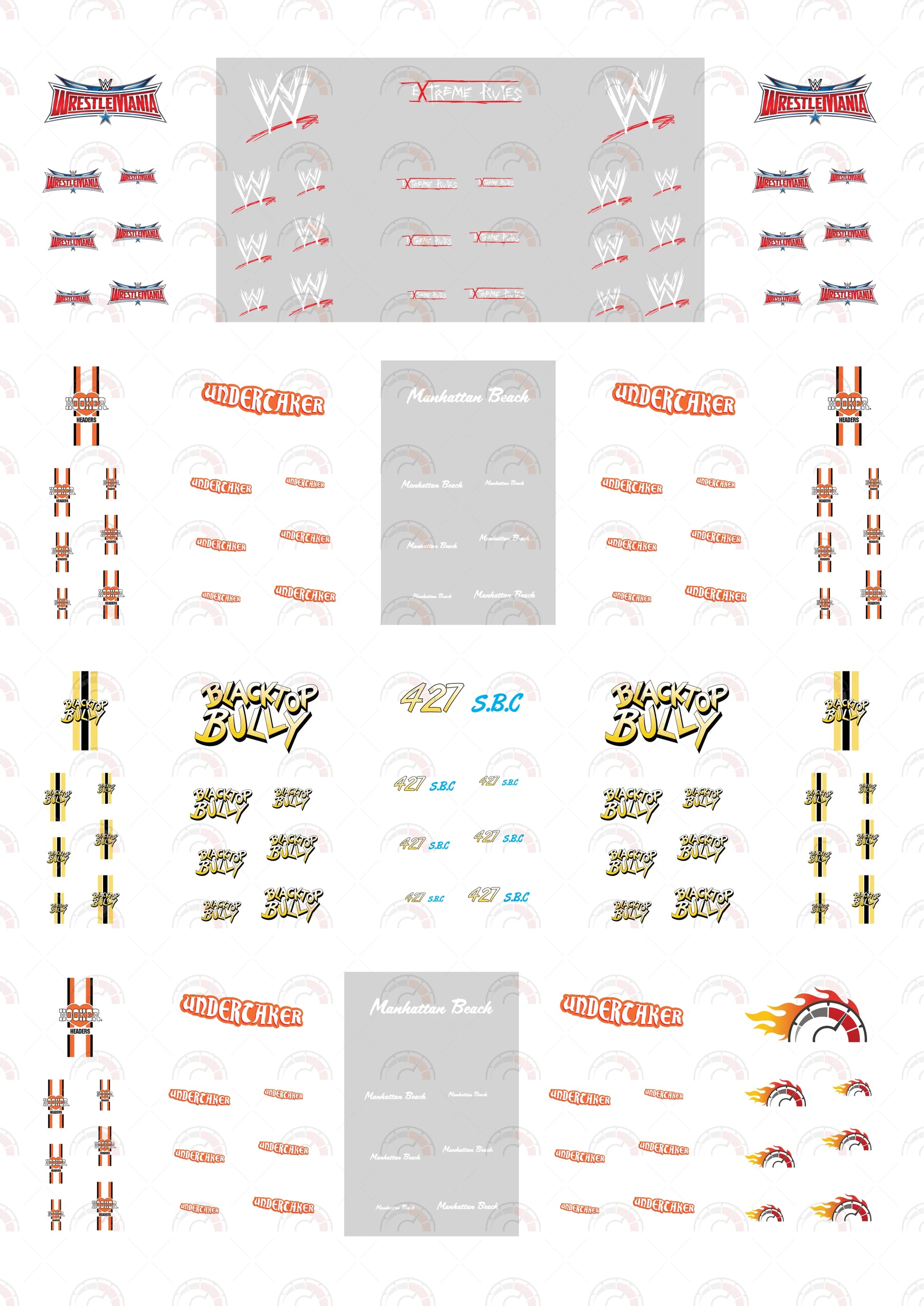 WWE Wrestle Mania Custom Car Decals