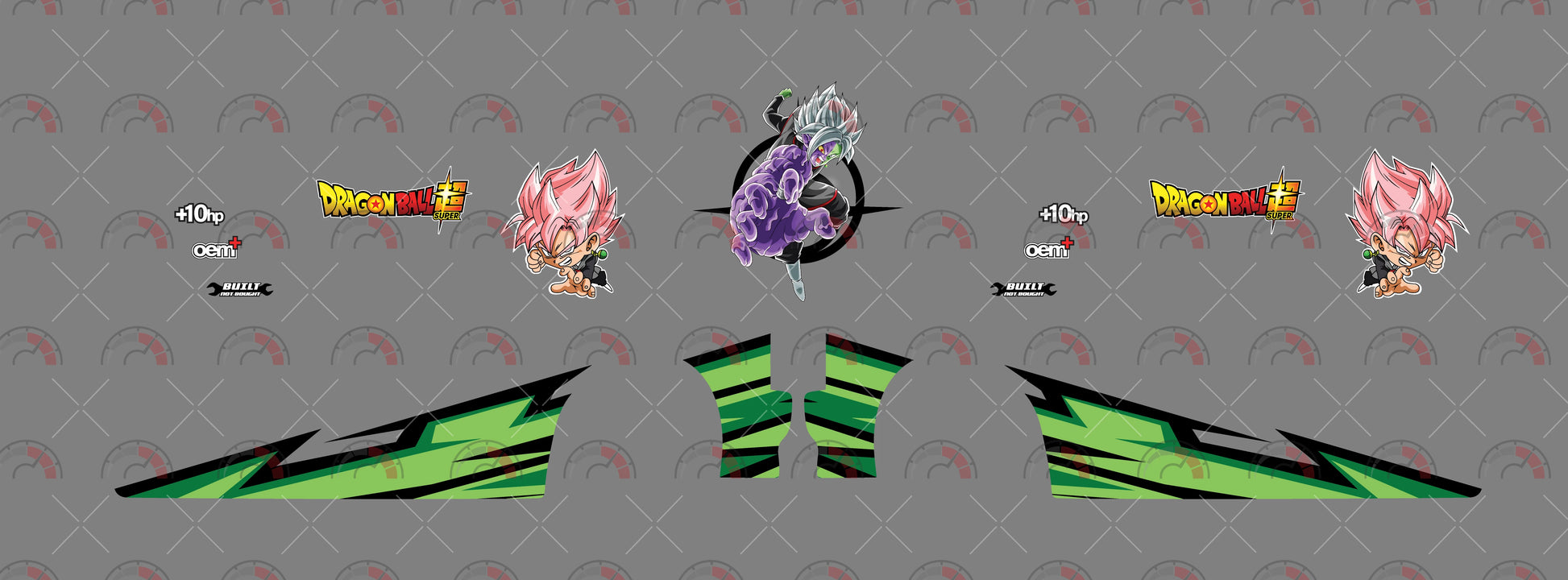 SSJ Rose design toy car sticker