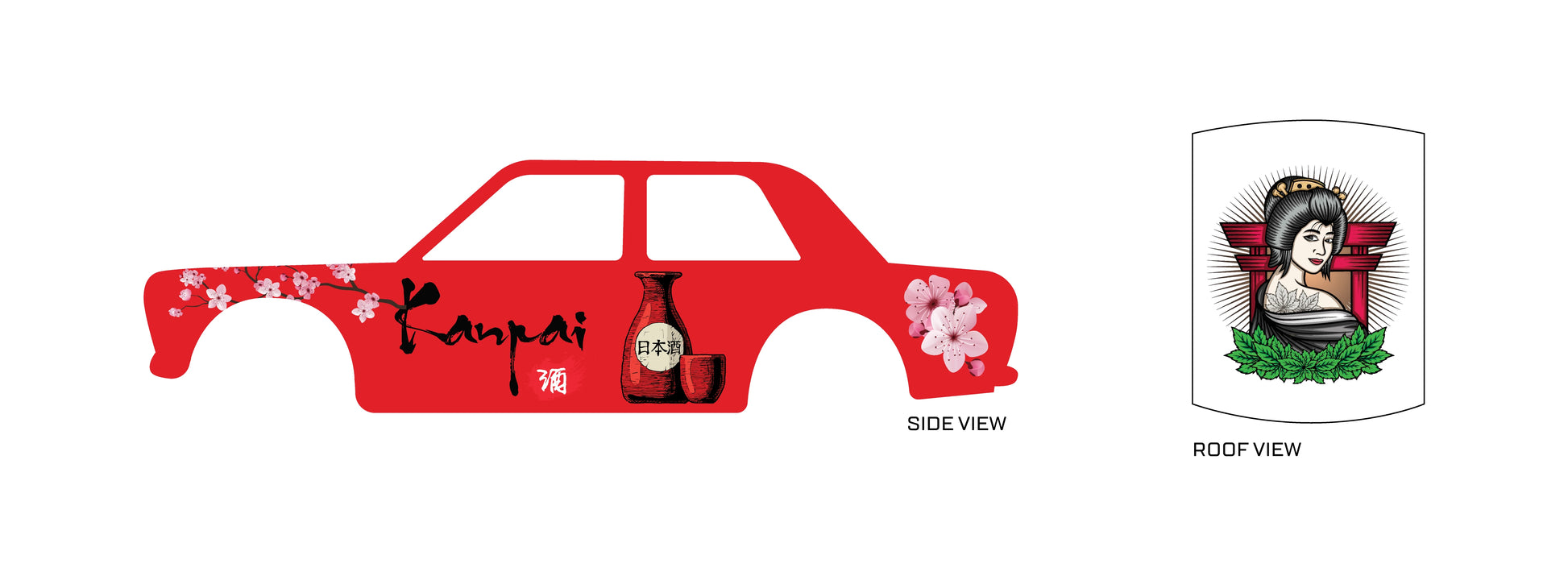 Sake 01 B deign decals for toy vehicles