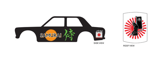 Samurai 01 B toy car sticker designs