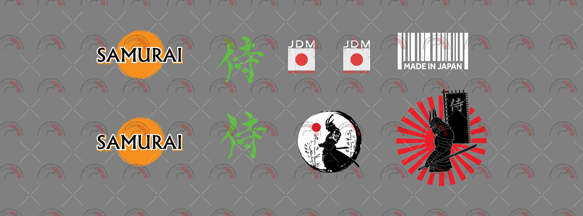 Samurai 01 B toy car sticker designs