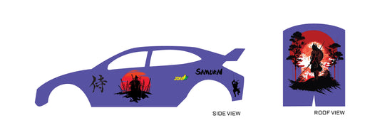 Samurai 01 C DIY toy car decal templates