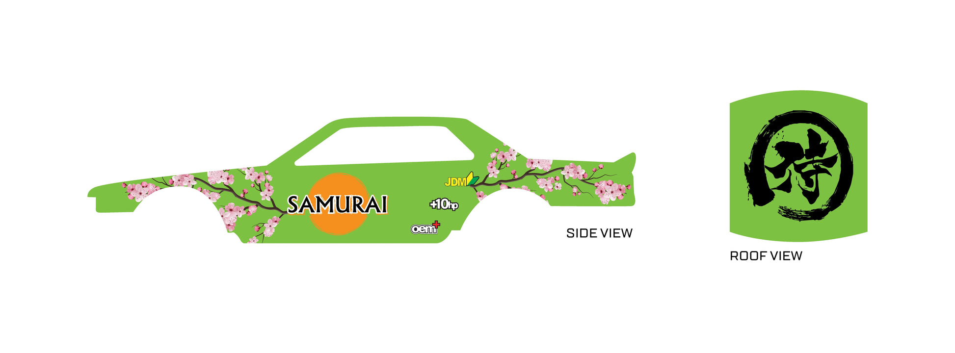 Samurai 01 D decals for model cars