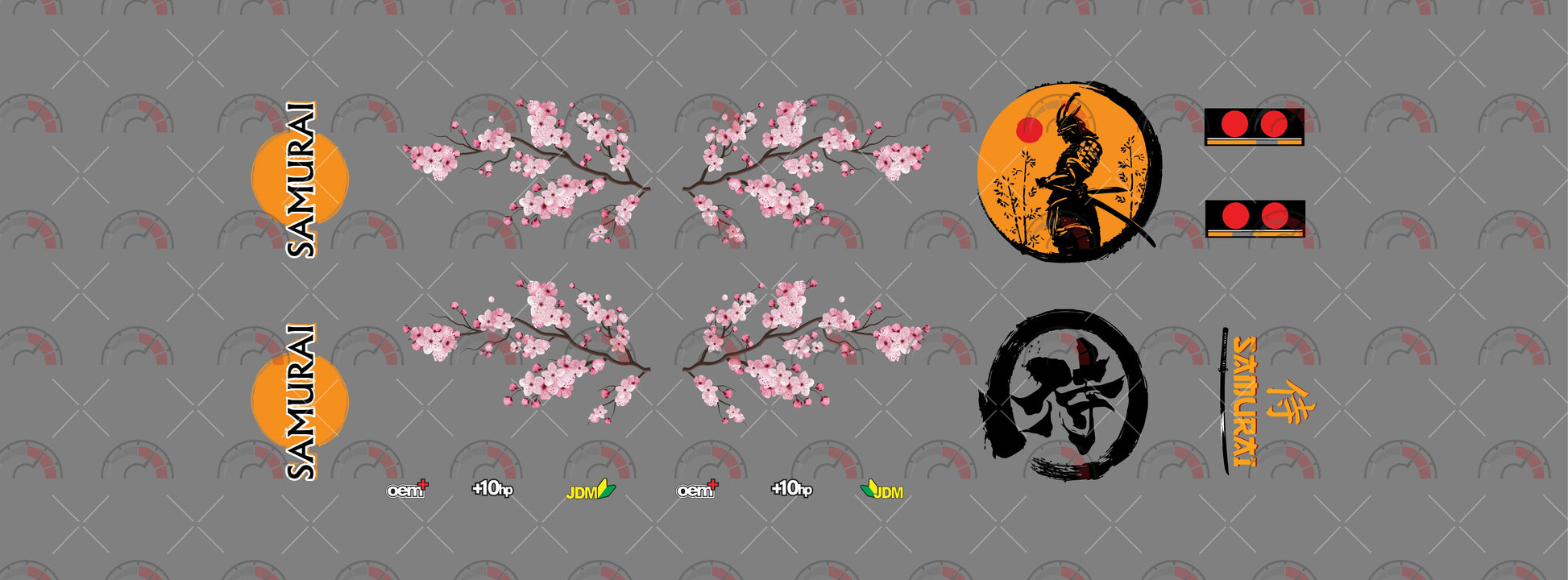 Samurai 01 D decals for model cars