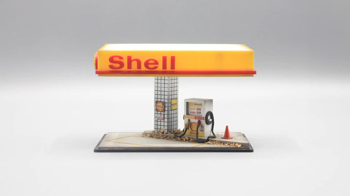 Fuel Station Mini Diorama for 1:64 Diecast Cars