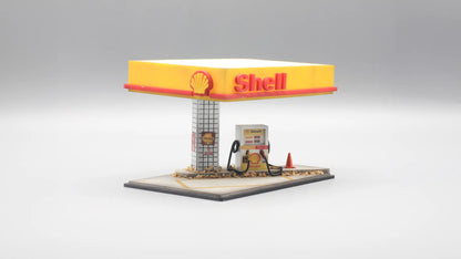 Fuel Station Mini Diorama for 1:64 Diecast Cars