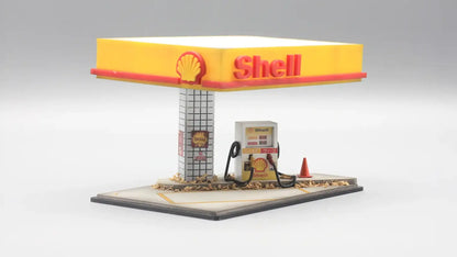Fuel Station Mini Diorama for 1:64 Diecast Cars