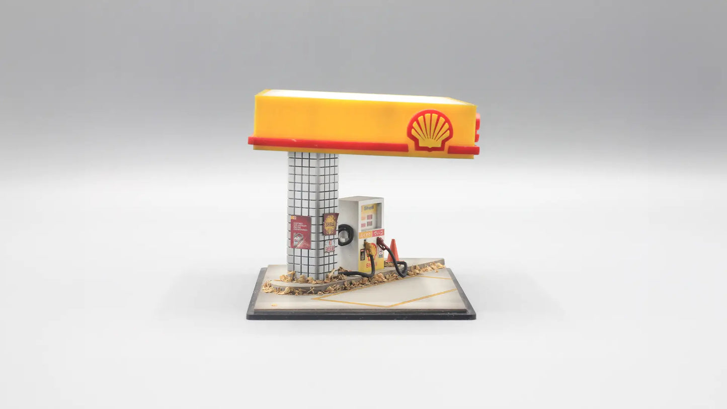 Fuel Station Mini Diorama for 1:64 Diecast Cars