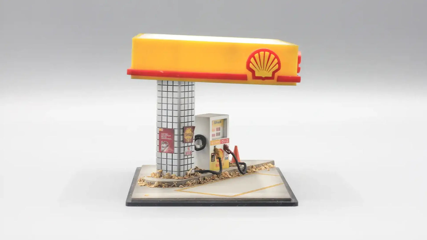 Fuel Station Mini Diorama for 1:64 Diecast Cars