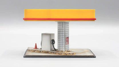 Fuel Station Mini Diorama for 1:64 Diecast Cars
