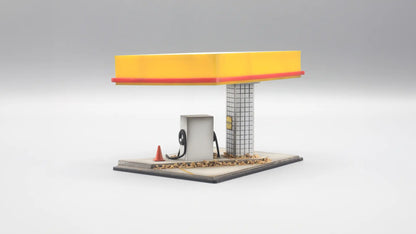 Fuel Station Mini Diorama for 1:64 Diecast Cars