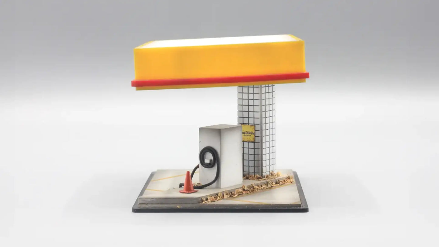 Fuel Station Mini Diorama for 1:64 Diecast Cars