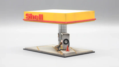 Fuel Station Mini Diorama for 1:64 Diecast Cars
