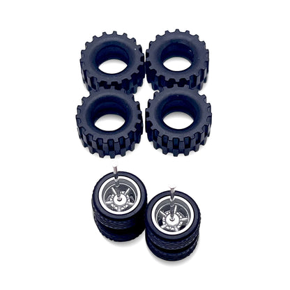 Silver Cragar 14 mm Off-road Wheel & Tire Kit