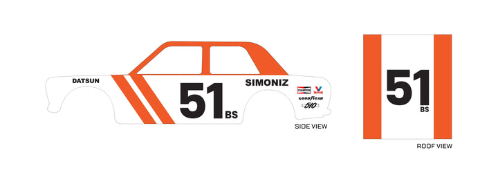 Simoniz 51 BS Toy car Decals