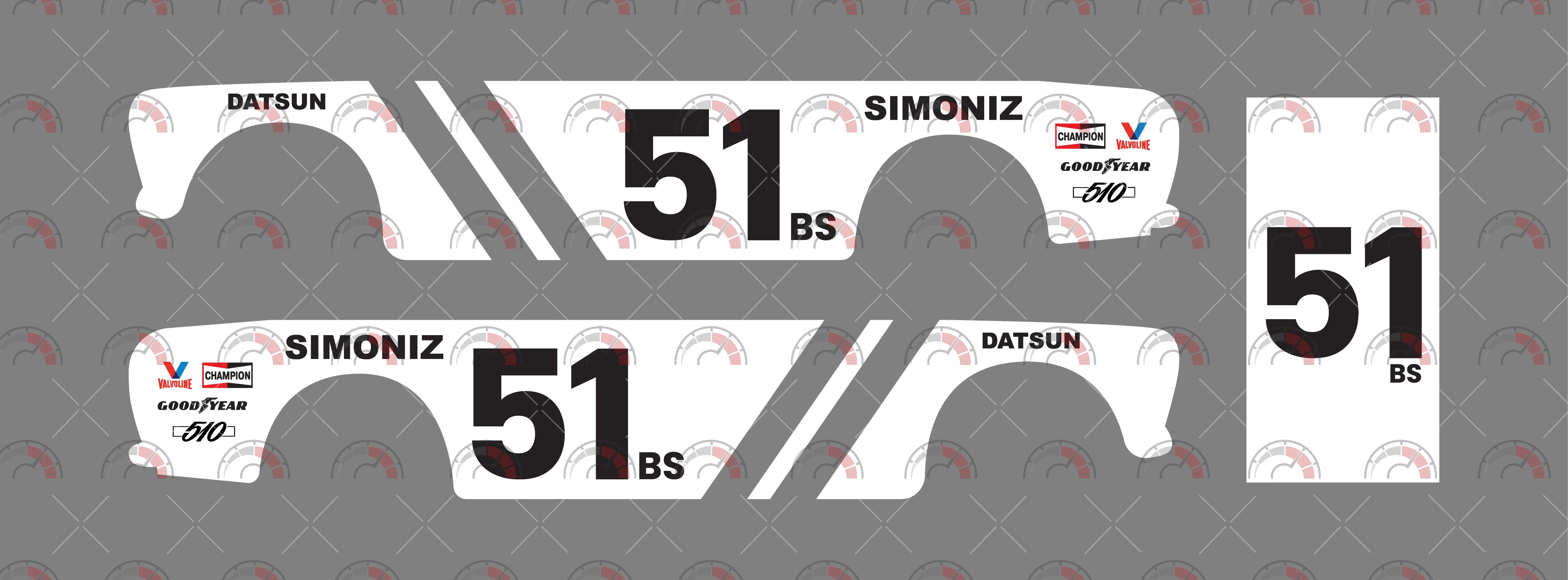 Simoniz 51 BS Toy car Decals