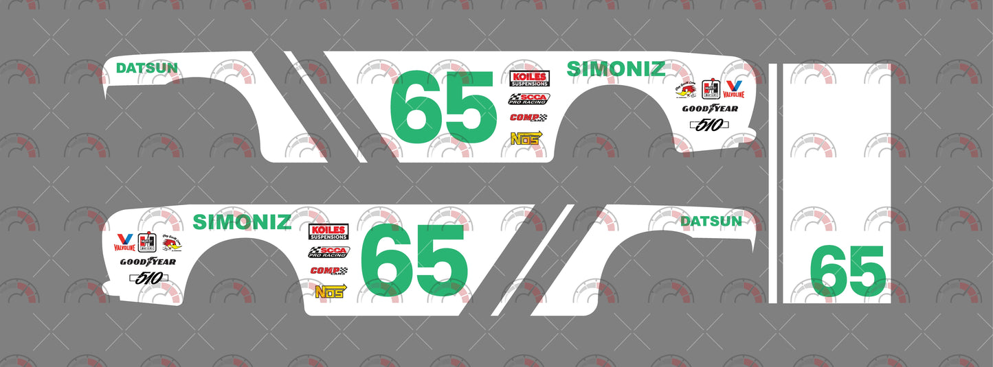 Simoniz 65 GT Toy car Decals